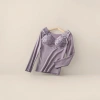 Purple lace patchwork warm long-sleeved top for women, slimming and shaping, versatile innerwear Application Scenario